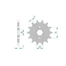 AFAM 520 Pitch Steel Front Sprocket 13T to fit Honda NSR 125 R 1985-1988
