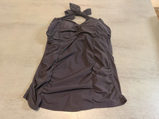 black halter LANDS END  swimsuit top tankini size 10