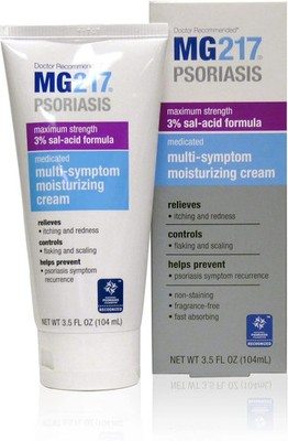 MG217 Medicated Moisturizing Psoriasis Cream With 3% Salicylic Acid, Multi-sympt