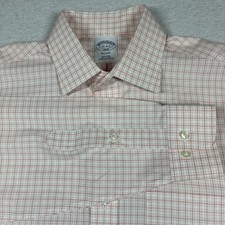Brooks Brothers Long Sleeve Dress Shirt 15- 4/5 Non Iron Regent Pink Check