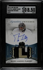 2015 UPPER DECK THE CUP #SP-MF MARC-ANDRE FLEURY SIGNATURE PATCHES AUTO /99