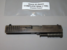 Glock 43 OEM COMPLETE Slide 9mm - Factory Original, fits 43X - Custom Cerakote