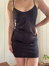 Vintage Black Mini Slip Dress