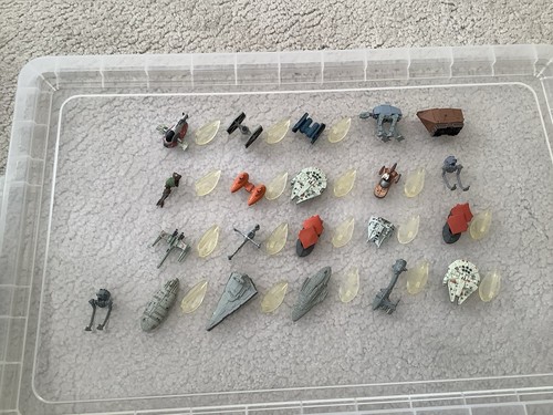 STAR WARS MICRO MACHINES ORIGINAL TRILOGY SHIPS STANDS JOB LOT LFL 1995 GALOOB - Foto 9 di 9