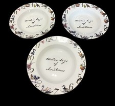 Lot 3 Twelve Days of Christmas Decorative Cereal Bowls