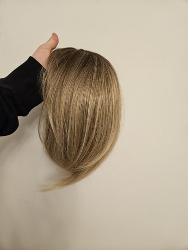 NEU SPITZE VORNE BLOND GLATT HAAR TOPPER MIT PONY BREITE BASISABDECKUNG - Bild 9 von 12