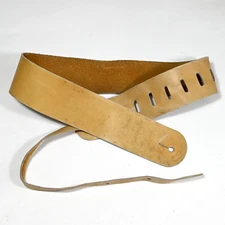 RARE: Authentic FERNANDES GUITARS Genuine Veg-Tan Leather Strap, 1970s Japan