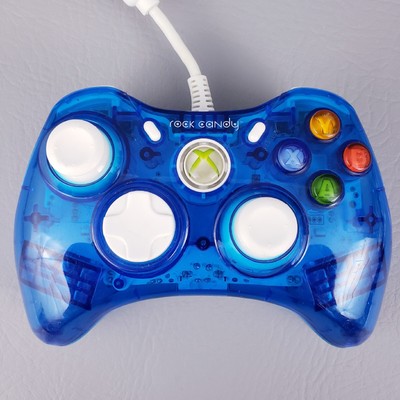 PDP Rock Candy Wired Controller for Xbox 360, Blueberry Boom