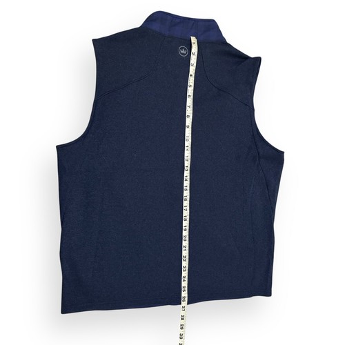 Peter Millar Performance Vest Elite Flannel Hybrid Navy Blue Fuse Men's Size L - Picture 5 of 8