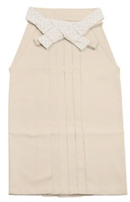 Japanese Women's Traditional Kimono HAKAMA Skirt White Lace String Greige