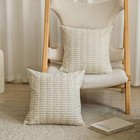  Pillow Covers 20x20 Soft Plush Corduroy Throw Pillow Covers Beige Decorative 