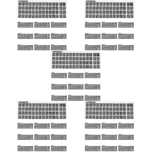 50 Blatt Ersatz-Tastaturaufkleber, arabische Tastatur-Buchstabenaufkleber, - Bild 5 von 12