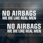 2 x NO AIRBAGS Stickers 200mm 4x4 bns offroad ute truck decal