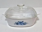 VINTAGE CORNING WARE CASSEROLE PYREX LID BLUE VELVET