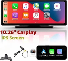 10.26" 2K Car Portable Wireless Apple CarPlay Android Auto FM Touch Screen Radio