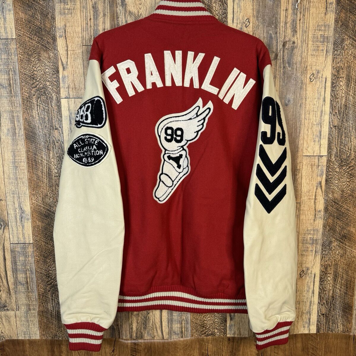 FRANKLIN & MARSHALL 99 Original Varsity Vintage Jacket Red FRANKLIN & MARSHALL 99 Original Varsity Vintage Jacket Red