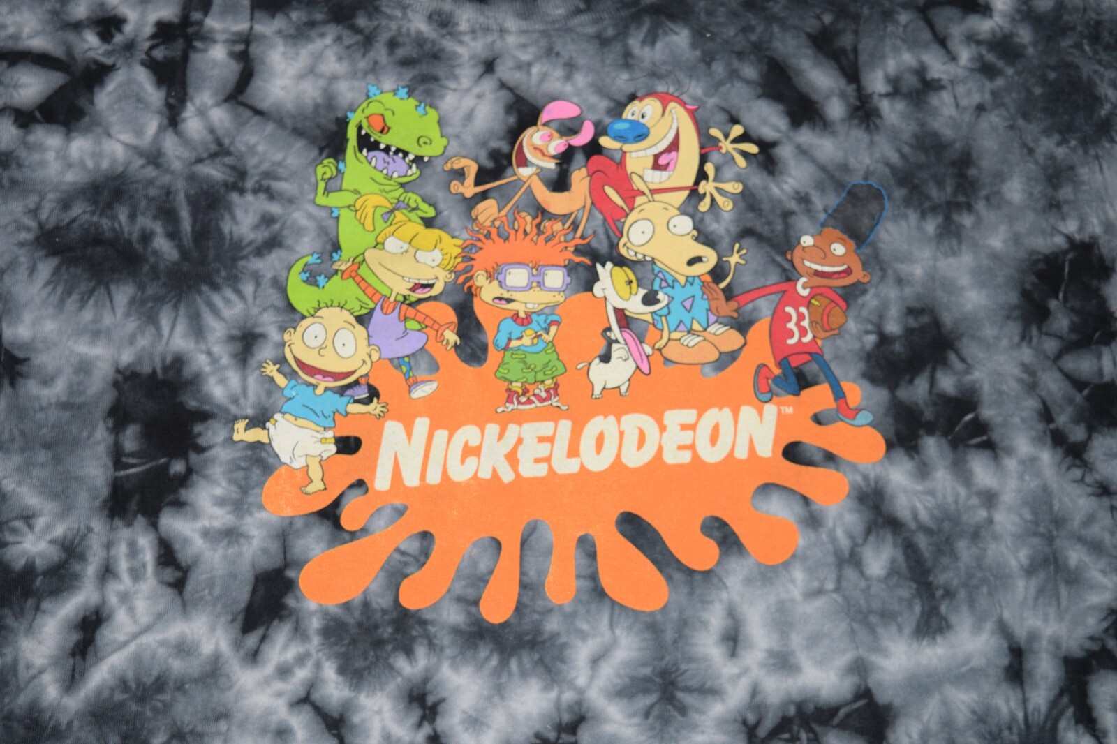 NICKELODEON RUGRATS LOGO SPLAT LONG SLEEVE TIE DYE GR… - Gem