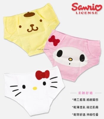 Hello Kitty Briefs Underwear Sanrio Panties Melody L Soft Undies Underpants Cute