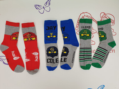 Socken Kindersocken Lego Ninjago 3 Paar Größe 31/34 35/38