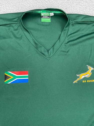 Rugby Originales Sudáfrica SA Rugby Copa Mundial Hombres Camiseta 2XL Verde 2011 - Imagen 2 de 17