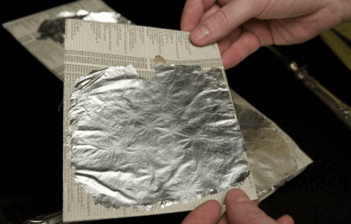 Indian Edible Silver Leaf Foil for Desert Sweets Chandi Ka Vark Varak|100pcs - Picture 2 of 2