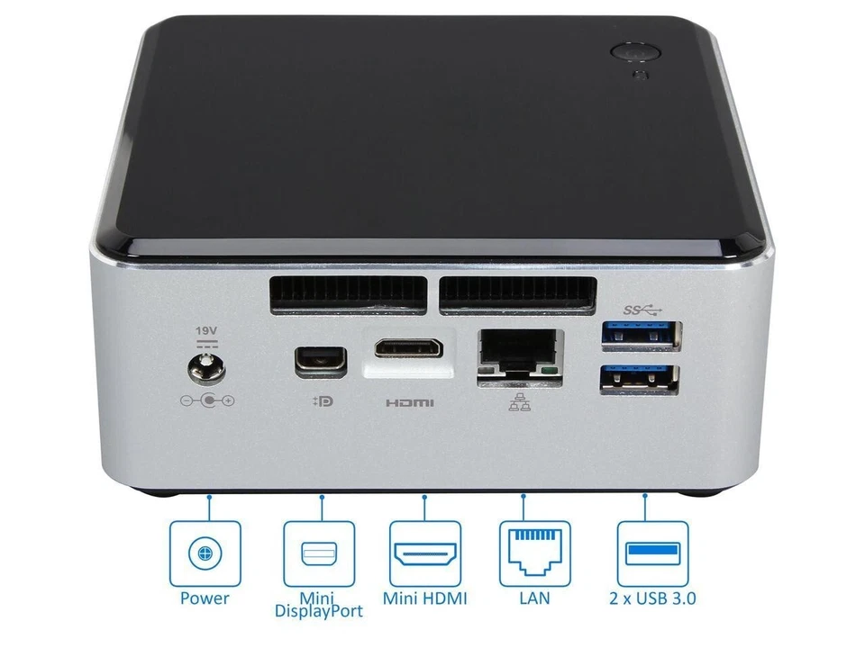 Intel NUC Mini Tiny PC COMPUTER core i3 4th Gen 8GB RAM 120GB SSD Win10 WIFI - Image 2 of 2