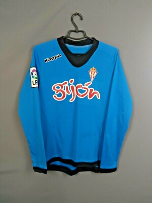 Real Sporting de Gijon Jersey S Long Sleeve Shirt Kappa Football Soccer ig93