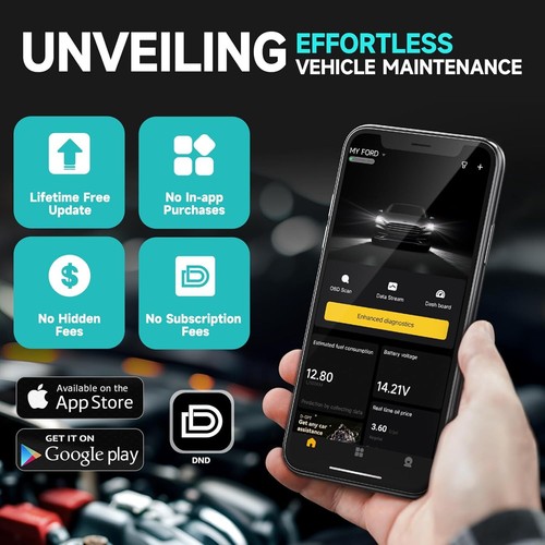 DND ECHO Bi-directional OBD2 Scanner Bluetooth Car All System for iOS Android - Foto 2 di 9