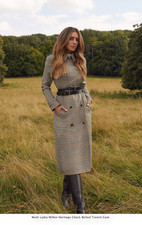 £999 - New - Karen Millen - Lydia Millen Heritage Check Belted Coat - Uk Size 14