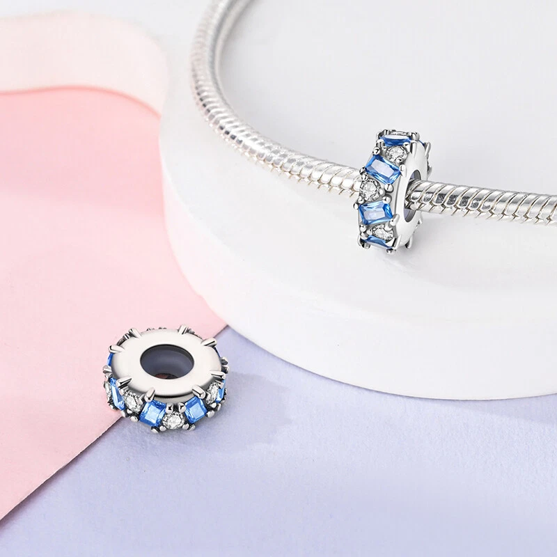 MULA 欧洲橡胶塞 DIY 小饰品 CZ 适合女式手链 925 镀银 — 第 4/4 张图片