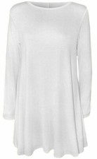 Womens Long Sleeve Swing Dress Ladies Flared A Line Dress Skater Top UK 8-26