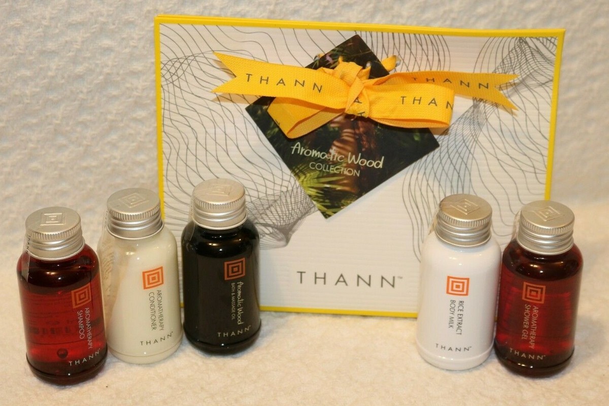 THANN Aromatic Wood Collection Travel Set of 5, 2.02 OZ (60 ml 