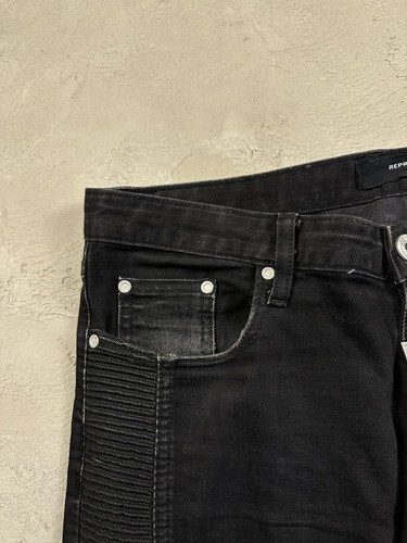 Represent Biker Distressed Skinny Slim Denim Pants - Picture 4 of 12