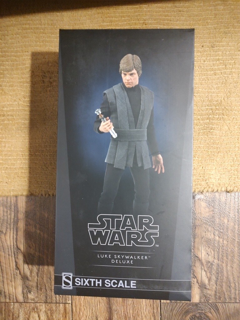 Hot Toys Sideshow 1/6 Scale Star Wars Luke Skywalker Deluxe Ex Condition 