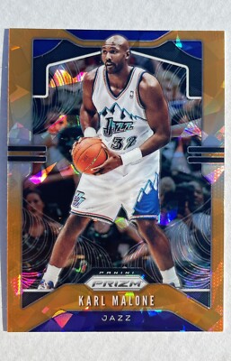 Karl Malone 2019 Panini Prizm Orange Ice #19
