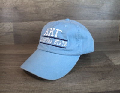 Oklahoma State Kappa Kappa Gamma Baby Blue Adjustable Strap Back Hat Cap Unisex
