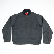 RARE Vintage 40s 50s Unitog Talon Zipper Ribbed Shawl Uniform Work Jacket Gray M