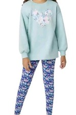 BCBG Girls Kids'  2-Piece Set  MED 10/12  PALE ALOE  Sweatshirt  Leggings