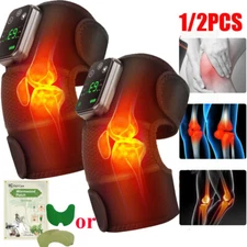 Electric Heated Knee Massager Joint Heating Vibration Pain Relief Physiotherapy