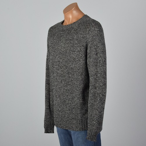 Maglione 2XL anni '80 Burberry da uomo grigio lavorato a maglia lana pull over 80 vintage - Foto 3 di 7