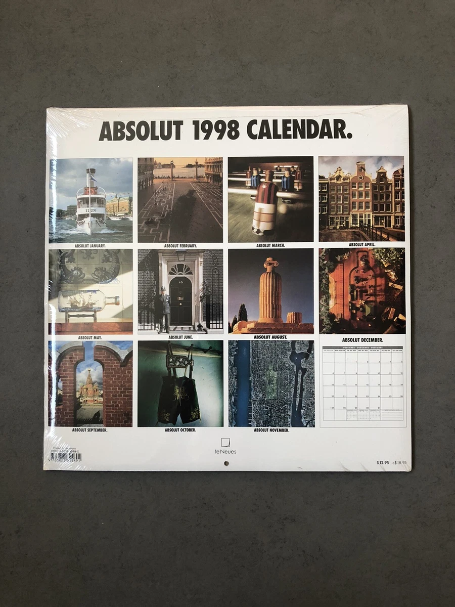 Collectible Absolut Vodka 1998 Calendar - Sealed In Package | eBay