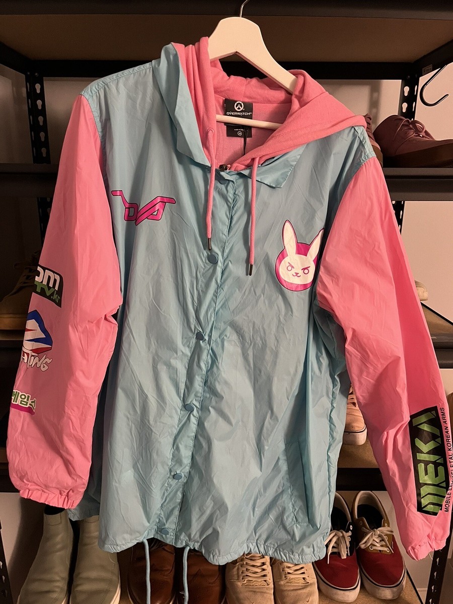 Her Universe Overwatch Hoodie pink/blue Ears Windbreaker Jacket