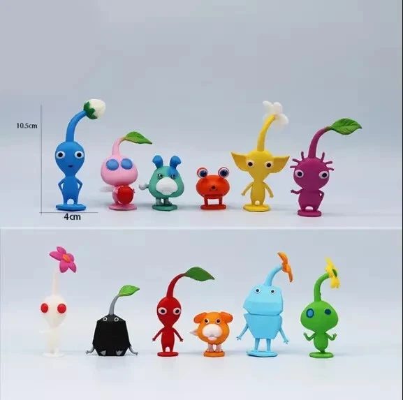 Venta caliente 12 piezas/juego PIKMIN figura Capitán Olimar PIKMIN PVC figura de acción juguetes Foto 2 de 4