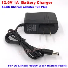 3S 12.6V 1A US Plug AC/DC Adapter Charger for Lithium Li-ion 18650 Battery Packs