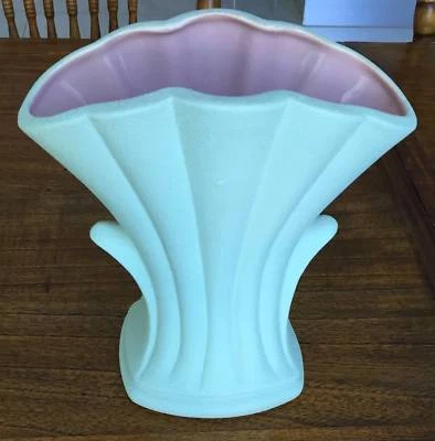 Vintage 1960s Australian Kalmar Green Blue Flower Vase Vases