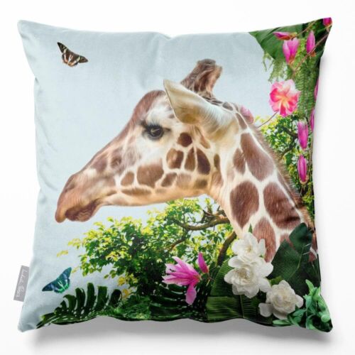 Luxury Designer Eco-Velvet Filled Cushion Sofa Jungle Giraffe Many Colour Size - Picture 17 of 52