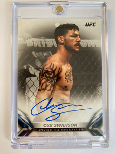 TOPPS UFC KNOCKOUT 2018 CUB SWANSON  ON CARD AUTO 35/299 - Picture 1 of 2