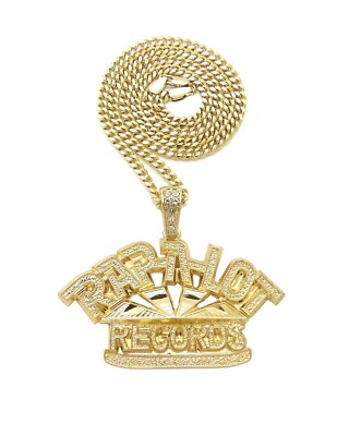 NEW HIP HOP RAP A LOT PENDANT WITH CUBAN CHAIN