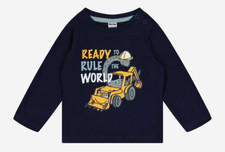 Baby Jungen Langarmshirt dunkelblau mit Print...