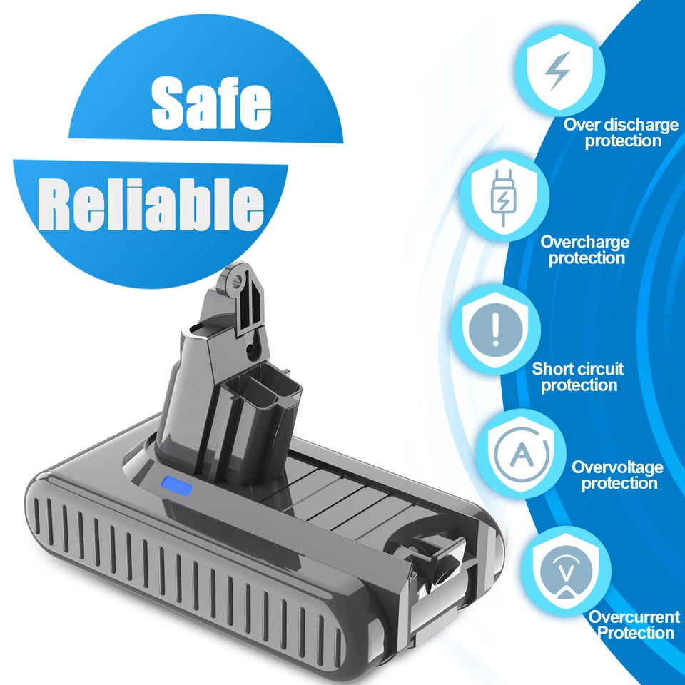 Batería SONY 9000mAh Para Dyson V6 DC58 DC59 DC61 DC62 DC72 SV03 SV06 21.6V Batería - Imagen 3 de 4
